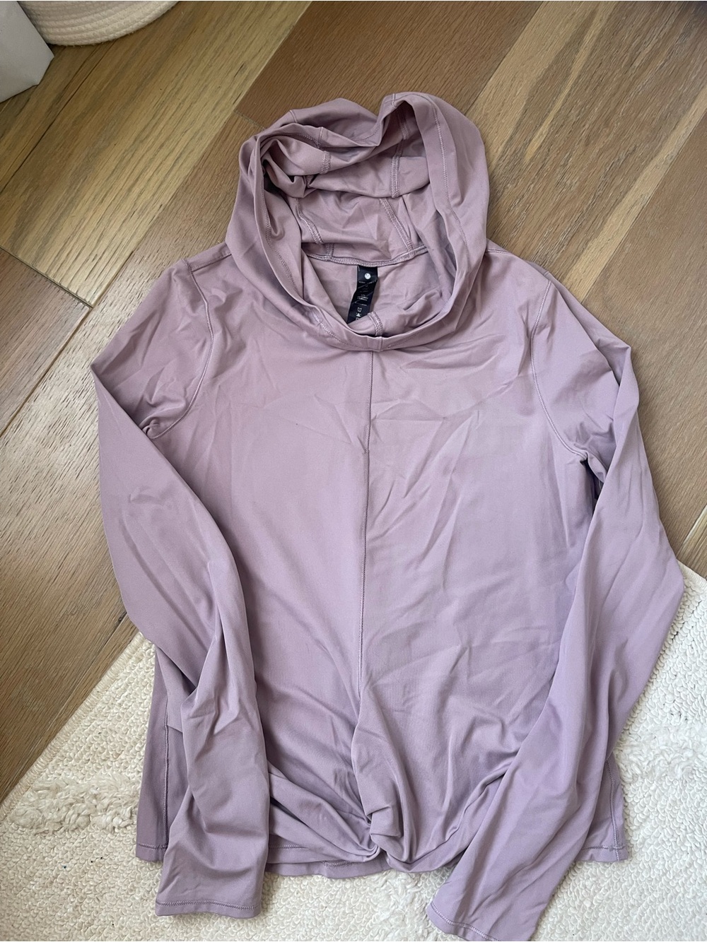 Yogalicious Dusty Mauve Hooded Long-Sleeve Top